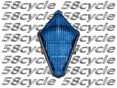 2007-2008 Yamaha R1 / 2015-2016 TMAX 500 Clear Alternatives Tail Light with Integrated Signals - BLUE (CTL-0105-IT-B)