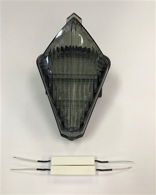 2007-2008 Yamaha R1 / 2015-2016 TMAX 500 Clear Alternatives Tail Light with Integrated Signals - Smoke (CTL-0105-IT-S)