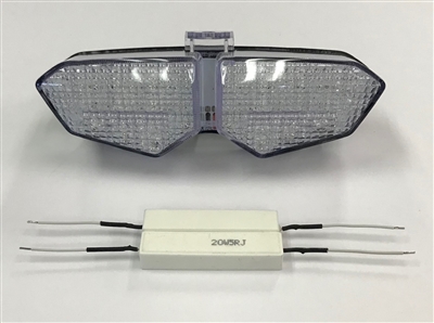 Clear Alternatives 2003-2005 Yamaha R6 Clear Rear Brake Tail Light with Integrated Signals (CTL-0055-IT)