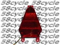 Clear Alternatives 2006-2007 Yamaha R6 Red LED Rear Brake Tail Light with Integrated Signals (CTL-0095-IT-R)