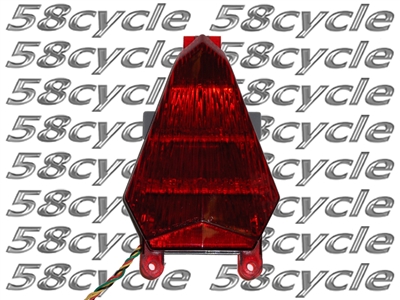 Clear Alternatives 2006-2007 Yamaha R6 Red LED Rear Brake Tail Light with Integrated Signals (CTL-0095-IT-R)