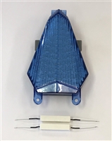 Clear Alternatives 2006-2007 Yamaha R6 BLUE LED Rear Brake Tail Light with Integrated Signals - Sequential (CTL-0095-QB)