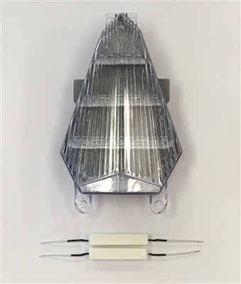 Clear Alternatives 2006-2007 Yamaha R6 Clear LED Rear Brake Tail Light with Integrated Signals (CTL-0095-IT)