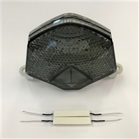 2009-2012 Kawasaki ZX6R Clear Alternatives SMOKE Tail Light with Integrated Signals (CTL-0108-IT-S)