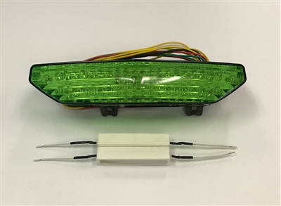 2008-2022 Kawasaki Concours 14 Clear Alternatives GREEN Tail Light with Integrated Signals (CTL-0103-IT-G)