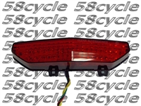 2007-2008 Kawasaki ZX6R Clear Alternatives RED Tail Light with Integrated Signals (CTL-0103-IT-R)