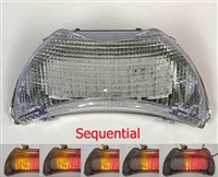 Clear Alternatives 1999-2000 Honda CBR600 F4 CLEAR LED Rear Brake Tail Light with Integrated Signals - Sequential (CTL-0007-Q)