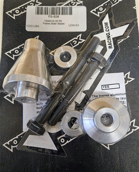 2006-2016 Yamaha R6 Vortex Frame Slider Bases (FS626)