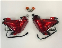 2004-2005 Kawasaki ZX10R Clear Alternatives Red "Euro Style" Front Turn Signal Lights (CTS-0033-R)