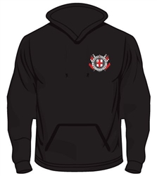 Contrast Colour Hoodie (Unisex) - Black/Red