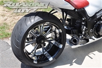 Hayabusa 300 Billet OSD Single Sided Swingarm Kit Black Chrome Suzuzki Fat wide tire extended arm 300 custom wheels 17x3.5 18x10.5 complete outside drive one chain performance