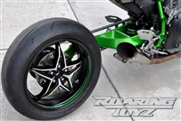 Kawasaki H2 H2R Extended Billet Single Sided Swingarm 2015 2016 2017 2018 Race Dragrace CNC Machined Custom