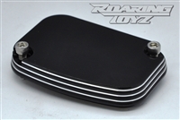 Brake Reservoir Cap Cover Billet Custom for Harley Davidson Streetglide Roadglide RoadKing UltraClassic Electraglide Trike Road King Street Glide Ultra Electra Classic FLH FLHX FLTR FLHT 2009 2010 2011 2012 2013 Black Anodized Pin Stripe Series Touring