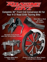 Stage 1 Bagger 30 Inch Front Wheel Conversion Kit Complete Road Glide Roadglide RG Touring Harley Big Wheel Raked Triple Trees Clamps Fender Tire 2013 2012 2011 2010 2009 2008 2007 2006 2005 2004 2003 2002 2001 2000