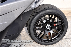 Custom Wheel Polaris Slingshot Performance Tire Package 19 Inch Wheels Style 16 Race Compound Tires Wide 325 Fat Rear Tire Toyo 888 Ultimate traction base sl model 2015 SS Forged Black Machined 19x12 rear 19x9 front racing light weight forged widest