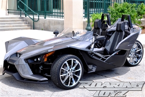 Custom Polaris Slingshot Chrome Wheels 20 Inch Front 22 Inch Rear Fat Wide Rear Tire Wheel 20x9 22x10.5 22" 20" 305/25R22 305 Tire 255/35R20 Wheel Rim Rims 2015 2016 Forged Big SS Base Upgrade Chrome Plated