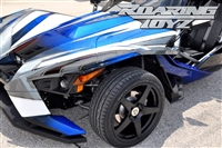 Custom Wheel Polaris Slingshot Performance Tire Package 19 Inch Wheels Style 16 Race Compound Tires Wide 315 Fat Rear Tire Ultimate traction base sl model 2015 SS Forged Black Machined 20x11 rear 19x9 front racing light weight forged widest