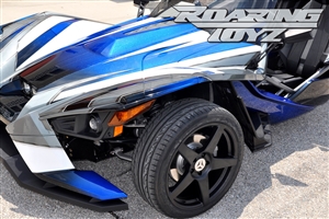 Custom Wheel Polaris Slingshot Performance Tire Package 19 Inch Wheels Style 16 Race Compound Tires Wide 315 Fat Rear Tire Ultimate traction base sl model 2015 SS Forged Black Machined 20x11 rear 19x9 front racing light weight forged widest