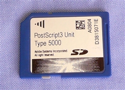 Ricoh 413954 PostScript 3 Type 5000 PostScript 3 Type 5000 - For use in Gestetner MP4000B MP4000 MP5000B MP5000 MP4001 MP5001 Lanier LD040B LD040 LD050B LD050 Ricoh MP4000B MP4000 MP5000B MP5000 MP4001 MP5001 Savin 9040b 9040 9050b 9050