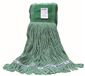 RENOWN STANDARD LOOP END BLEND WET MOP HEAD WITH 5 IN. HEADBAND, GREEN, MEDIUM