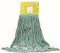 RENOWN PREMIUM BARRIER LOOP END SHRINKLESS BLEND WET MOP HEAD WITH 5 IN. HEADBAND, GREEN, SMALL