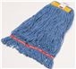 RENOWN SMALL PREMIUM LOOP END SHRINKLESS BLEND WET MOP HEAD WITH 1 IN. HEADBAND, BLUE