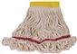 RENOWN PREMIUM LOOP END SHRINKLESS BLEND WET MOP HEAD WITH 5 IN. HEADBAND, WHITE, LARGE