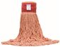 RENOWN PREMIUM BARRIER LOOP END SHRINKLESS BLEND WET MOP HEAD WITH 5 IN. HEADBAND, ORANGE, LARGE