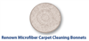 Low-Profile Carpet Bonnet 17" White 5/CS