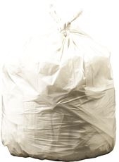 33 GAL. LOW-DENSITY TRASH BAGS, 33 IN. X 39 IN., 0.85 MIL, NATURAL, 25/ROLL, 6 ROLLS/CASE