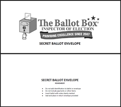 #9 Envelopes; B/W Both Sides: Secret Ballot
