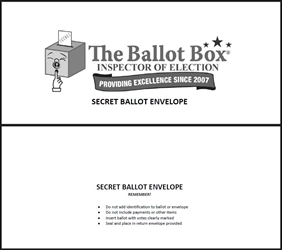 #9 Envelopes; B/W Both Sides: Secret Ballot