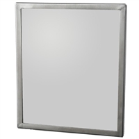 Framed Security Mirror- 18" by 24" Seamless Frame with Concealed Mount