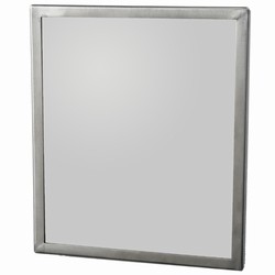 Security Mirror with seamless frame and a concealed mounting