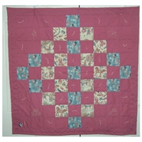 Mauve Baby Retro w/Embroidery Quilt