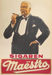 Sigaren Maestro Original Advertising Poster