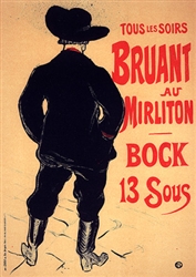 Toulouse Lautrec Bruant Au Mirliton
Vintage French Poster
Toulouse Lautrec