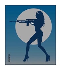 Marco Almera Machine Gun Original Fine Art Print