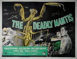 British Quad The Deadly Mantis Original Movie Poster