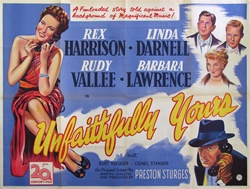 British Quad Unfaithfully Yours
Vintage Movie Poster
Linda Darnell
Preston Sturges