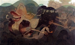 Dave Cooper Mermaid Original Painting
Lowbrow 
Lowbrow artwork
Pop surrealism