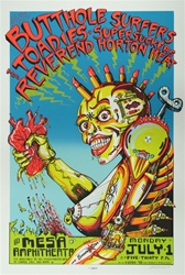 Emek Butthole Surfers Original Rock Concert Poster