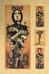 Emek Nine Inch Nails Original Wood Edition Uncut Proof Sheet