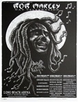 Emek Bob Marley Black and White Original Rock Concert Poster