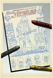 Emek Strokes Blue Version Original Rock Concert Poster