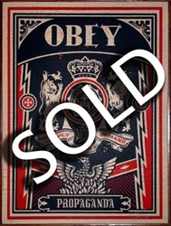 Shepard Fairey "Lions Obey" on Wood