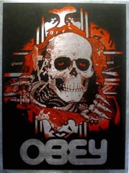 Shepard Fairey Bones Ripper Print on Metal