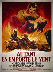 Original French Movie Poster Gone With the Wind