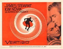 Vertigo Original US Half Sheet
Vintage Movie Poster
James Stewart 
Alfred Hitchcock