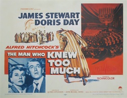 The Man Who Knew Too Much US Half Sheet
Vintage Movie Poster
Alfred Hitchcock